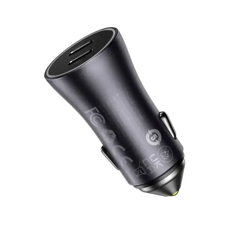 شارژر فندکی باسئوس  دو سرc+c  با توان 40w